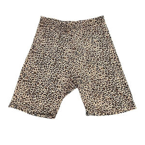 SHEIN Biker Shorts Women's XS Leopard Print High-Waisted Multicolor Stretch NEW